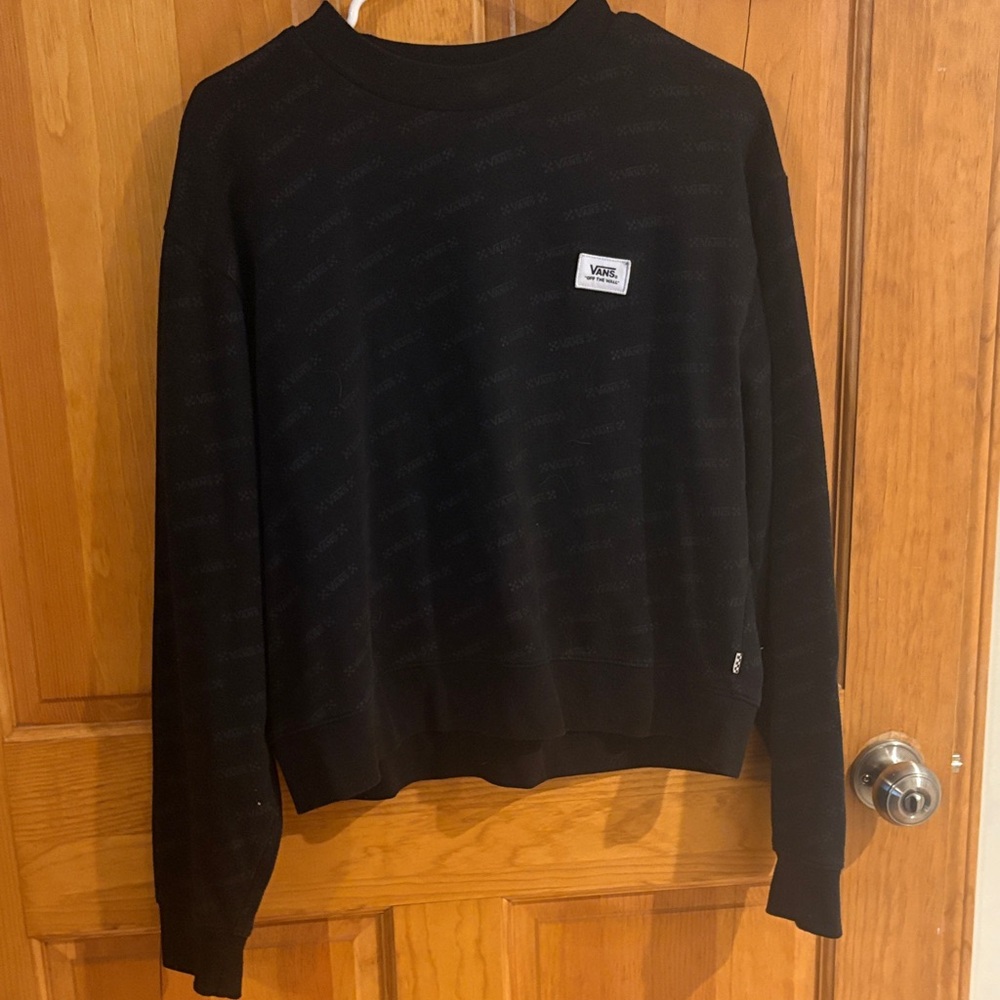 Vans Women's Black Crewneck Sweatshirt